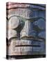 Weathered Face on Totem Pole Outside the Maritime Museum, Vancouver, British Columbia, Canada, Nort-Martin Child-Stretched Canvas