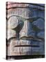 Weathered Face on Totem Pole Outside the Maritime Museum, Vancouver, British Columbia, Canada, Nort-Martin Child-Stretched Canvas