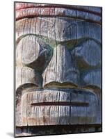 Weathered Face on Totem Pole Outside the Maritime Museum, Vancouver, British Columbia, Canada, Nort-Martin Child-Mounted Photographic Print