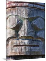 Weathered Face on Totem Pole Outside the Maritime Museum, Vancouver, British Columbia, Canada, Nort-Martin Child-Mounted Photographic Print