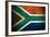 Weathered Flag Of South Africa, Fabric Textured-Gilmanshin-Framed Art Print