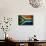 Weathered Flag Of South Africa, Fabric Textured-Gilmanshin-Mounted Art Print displayed on a wall