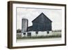 Weathered III Navy Wood-Elizabeth Urquhart-Framed Art Print