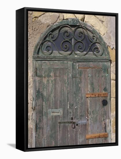 Weathered old door, Valletta, Malta-Alan Klehr-Framed Stretched Canvas