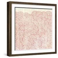 Weathered Patterns in Red I-null-Framed Art Print