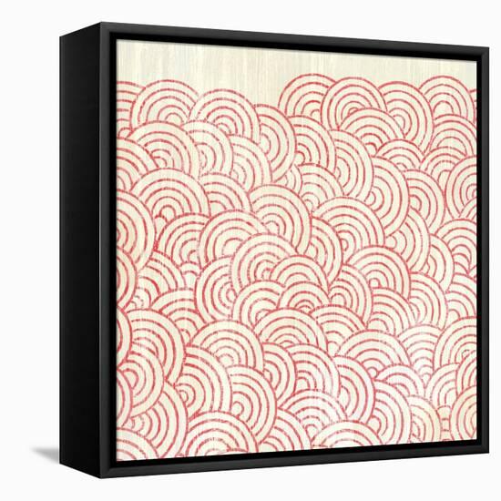 Weathered Patterns in Red I-null-Framed Stretched Canvas