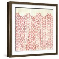 Weathered Patterns in Red IX-null-Framed Art Print