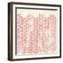 Weathered Patterns in Red IX-null-Framed Art Print