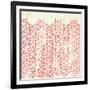 Weathered Patterns in Red IX-null-Framed Art Print