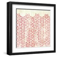 Weathered Patterns in Red IX-null-Framed Art Print