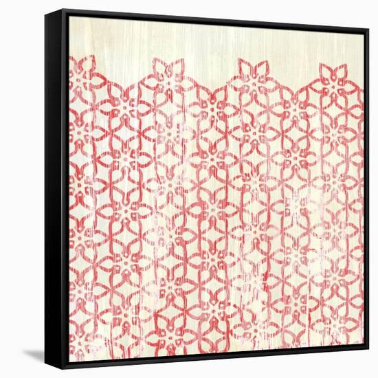 Weathered Patterns in Red IX-null-Framed Stretched Canvas