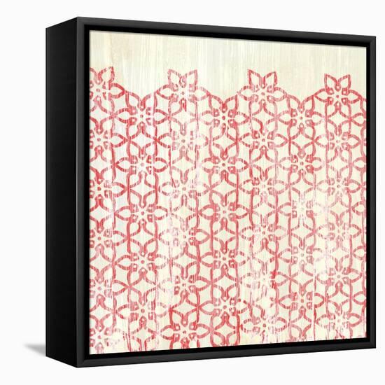 Weathered Patterns in Red IX-null-Framed Stretched Canvas