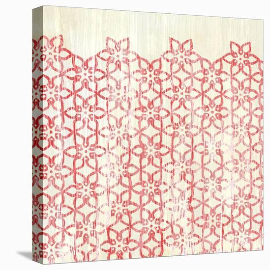 Weathered Patterns in Red IX-null-Stretched Canvas