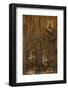 Weathered plywood on historic building, Grand Teton National Park, Wyoming-Adam Jones-Framed Photographic Print