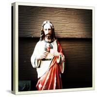 Weathered Statue of Jesus-pablo guzman-Stretched Canvas