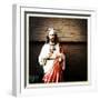 Weathered Statue of Jesus-pablo guzman-Framed Photographic Print