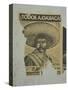 Weathered Street Poster Depicting Pancho Villa, Oaxaca, Mexico-Judith Haden-Stretched Canvas