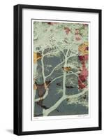 Weathered Trees in Blue 2-Mj Lew-Framed Giclee Print