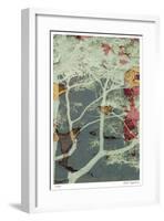 Weathered Trees in Blue 2-Mj Lew-Framed Giclee Print