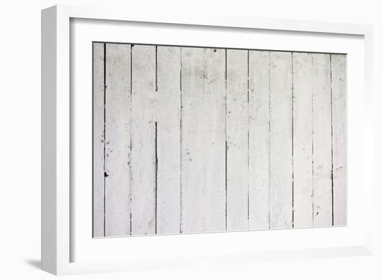 Weathered White Wood-H2Oshka-Framed Photographic Print