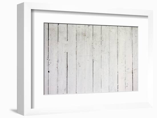 Weathered White Wood-H2Oshka-Framed Photographic Print