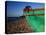 Weathered Wooden Boat Prow on Beach, Tela, Atlantida, Honduras-Jeffrey Becom-Stretched Canvas