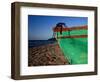 Weathered Wooden Boat Prow on Beach, Tela, Atlantida, Honduras-Jeffrey Becom-Framed Photographic Print