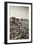 Weathered Wooden Groyne on Bossington Beach at Sunset, Exmoor National Park, Somerset-Adam Burton-Framed Photographic Print