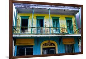 Weatherworn Balcony in Ponce, Puerto Rico-George Oze-Framed Photographic Print