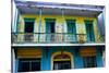 Weatherworn Balcony in Ponce, Puerto Rico-George Oze-Stretched Canvas