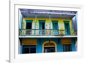 Weatherworn Balcony in Ponce, Puerto Rico-George Oze-Framed Photographic Print