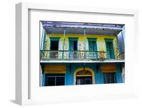 Weatherworn Balcony in Ponce, Puerto Rico-George Oze-Framed Photographic Print