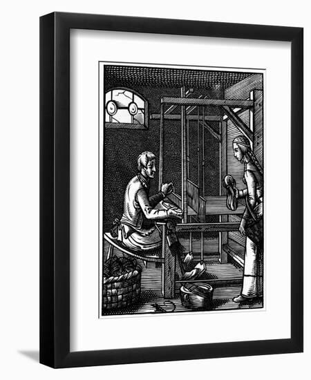 Weaver, 16th Century-Jost Amman-Framed Giclee Print