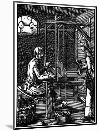 Weaver, 16th Century-Jost Amman-Mounted Giclee Print