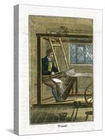 Weaver at His Loom, 1823-null-Stretched Canvas