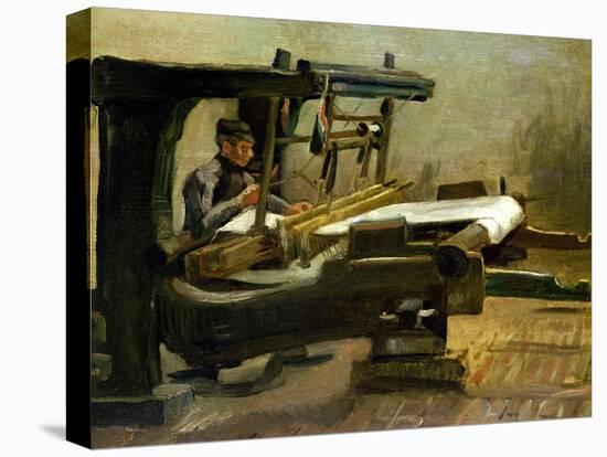 Weaver at the Loom, Facing Right, 1884-Vincent van Gogh-Stretched Canvas