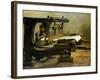 Weaver at the Loom, Facing Right, 1884-Vincent van Gogh-Framed Giclee Print