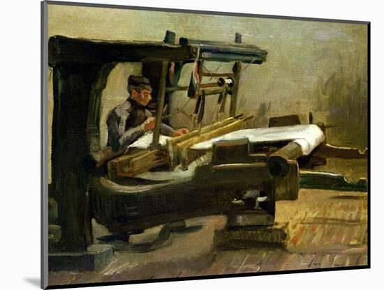 Weaver at the Loom, Facing Right, 1884-Vincent van Gogh-Mounted Giclee Print