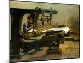 Weaver at the Loom, Facing Right, 1884-Vincent van Gogh-Mounted Giclee Print