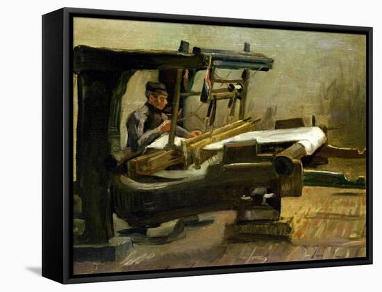 Weaver at the Loom, Facing Right, 1884-Vincent van Gogh-Framed Stretched Canvas