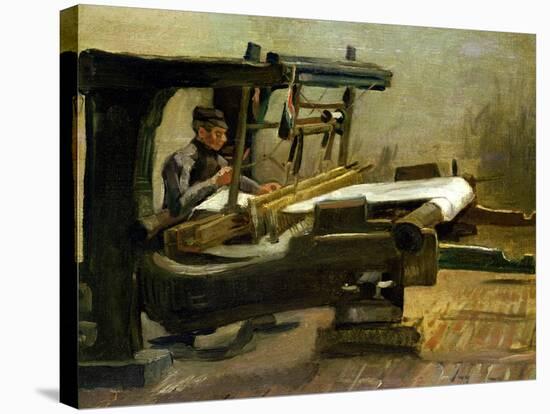 Weaver at the Loom, Facing Right, 1884-Vincent van Gogh-Stretched Canvas