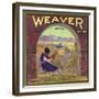 Weaver Brand - Piru, California - Citrus Crate Label-Lantern Press-Framed Premium Giclee Print