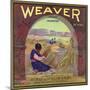 Weaver Brand - Piru, California - Citrus Crate Label-Lantern Press-Mounted Premium Giclee Print