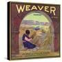 Weaver Brand - Piru, California - Citrus Crate Label-Lantern Press-Stretched Canvas
