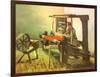 Weaver Facing Left, with Spinning Wheel, 1884-Vincent van Gogh-Framed Giclee Print