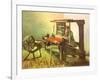 Weaver Facing Left, with Spinning Wheel, 1884-Vincent van Gogh-Framed Giclee Print