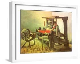 Weaver Facing Left, with Spinning Wheel, 1884-Vincent van Gogh-Framed Giclee Print