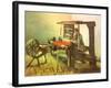 Weaver Facing Left, with Spinning Wheel, 1884-Vincent van Gogh-Framed Giclee Print