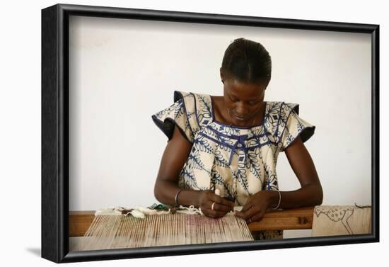 Weaver, Popenguine, Thies, Senegal-Godong-Framed Photographic Print