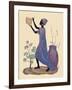 Weaving Basket - Purple Dress-Judy Mastrangelo-Framed Giclee Print